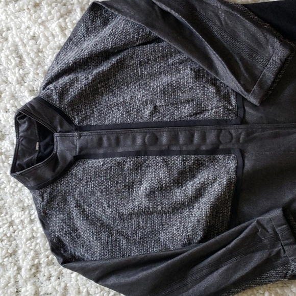 Lululemon Cocoon Car Coat Shine Dot Black/Diamond Jacquard Space Dye Black Coal - Picture 6 of 11